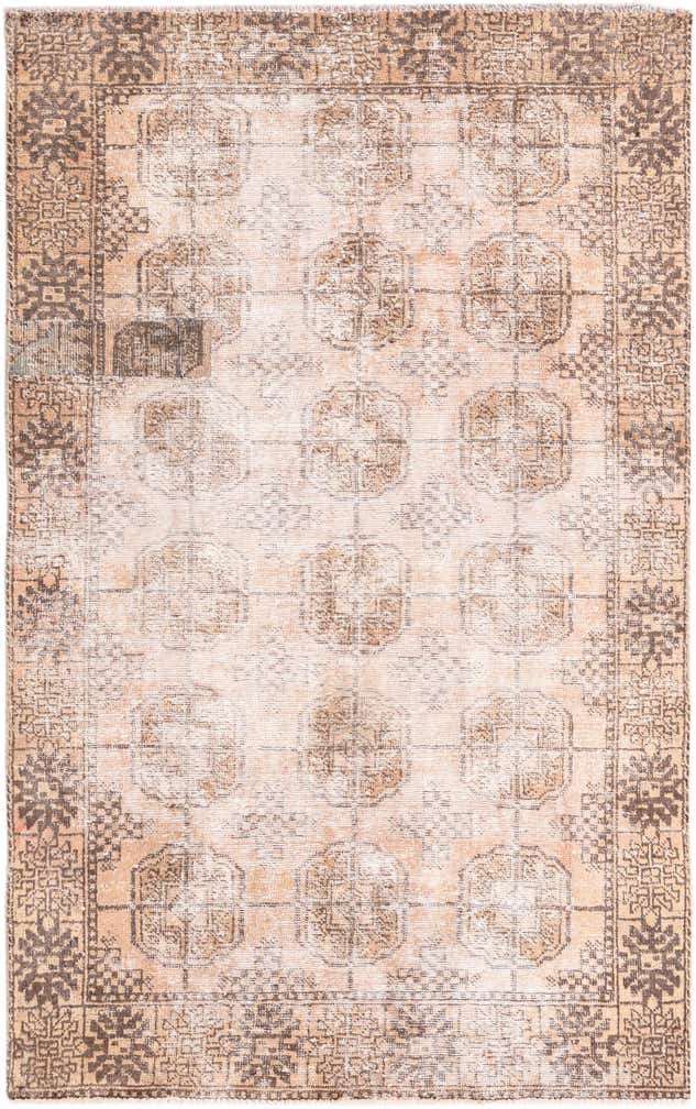 4' x 6' 5 Hand Knotted Ultra Vintage Persian Wool Rug