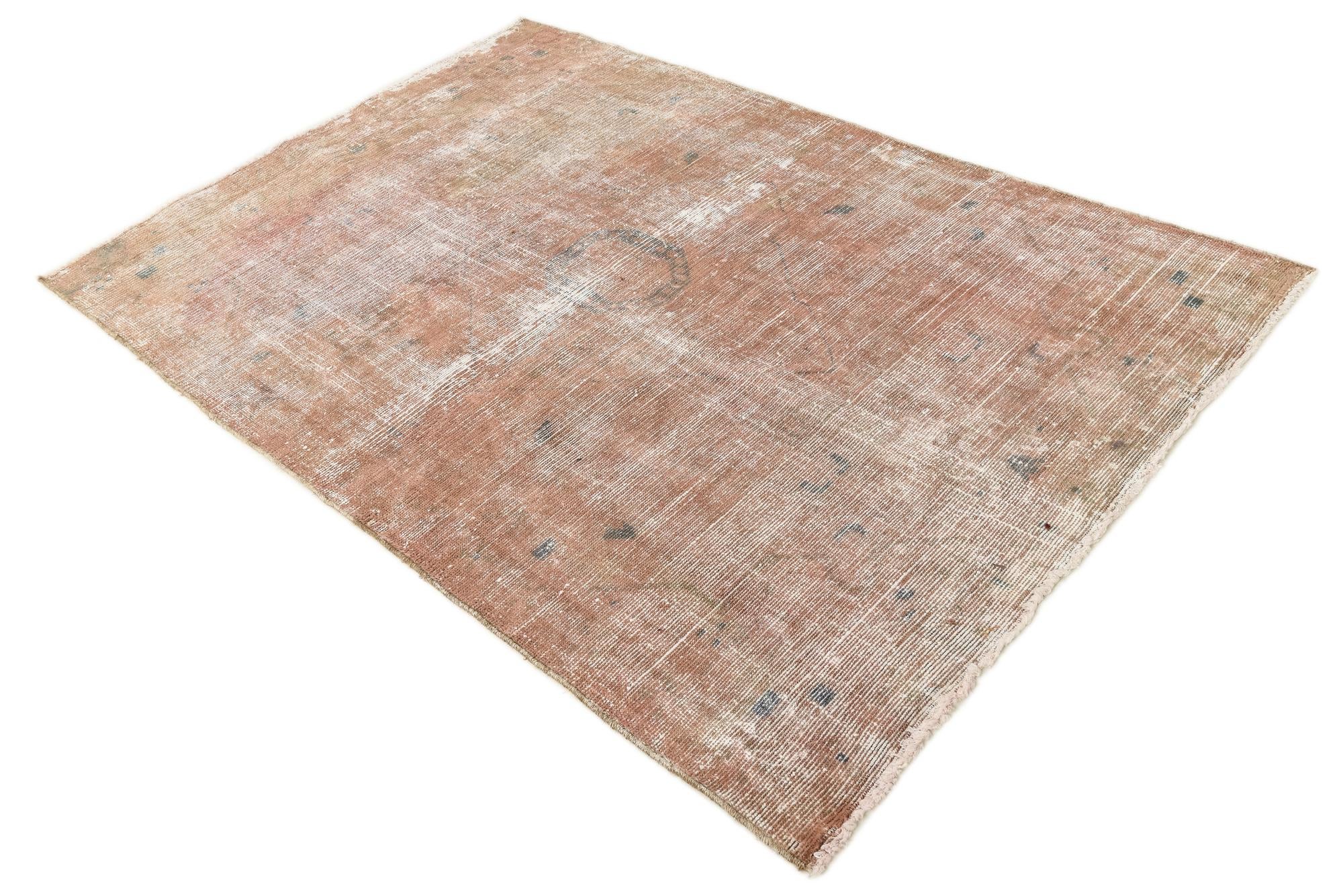 4' 6 x 6' 8 Hand Knotted Ultra Vintage Persian Wool Rug