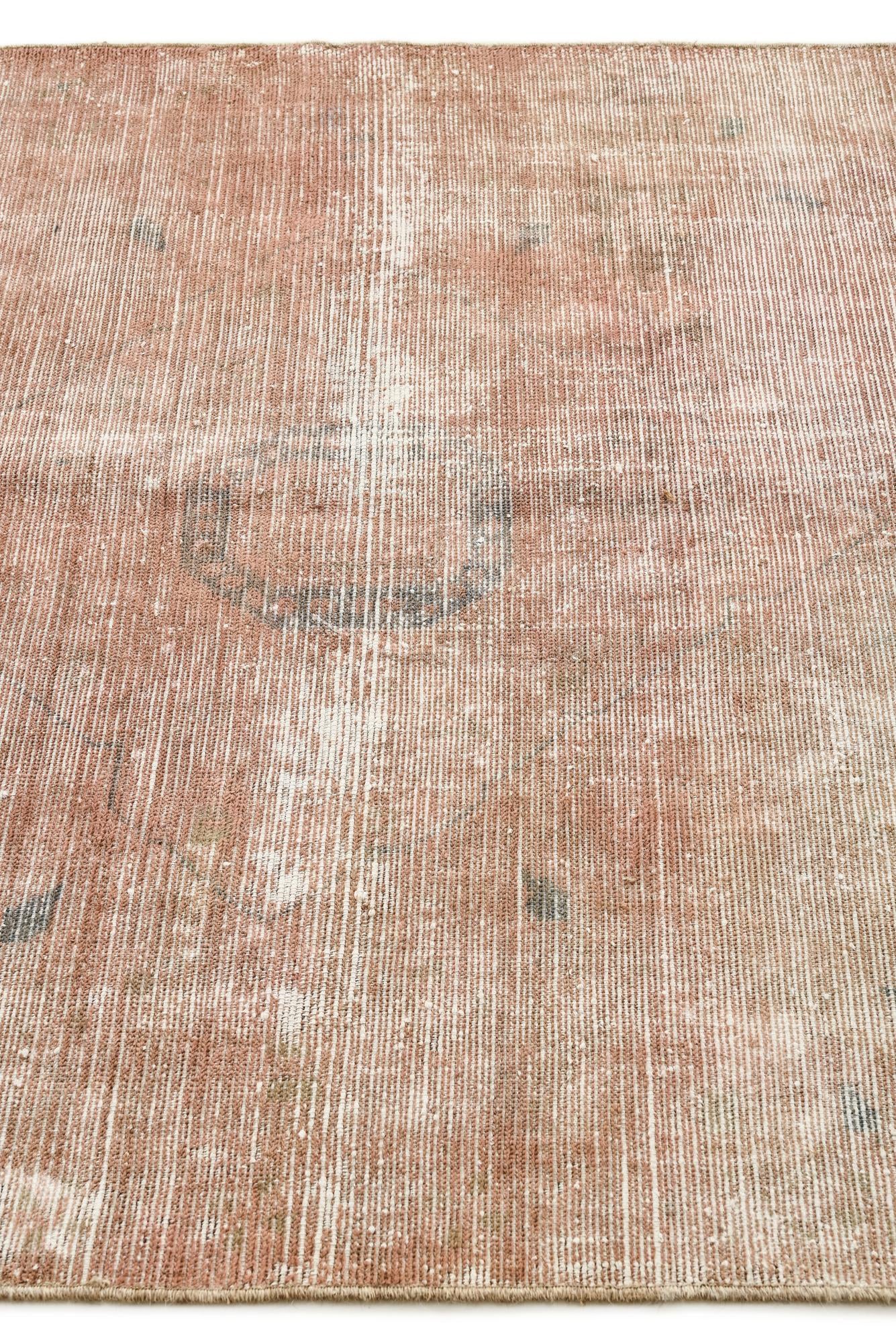 4' 6 x 6' 8 Hand Knotted Ultra Vintage Persian Wool Rug