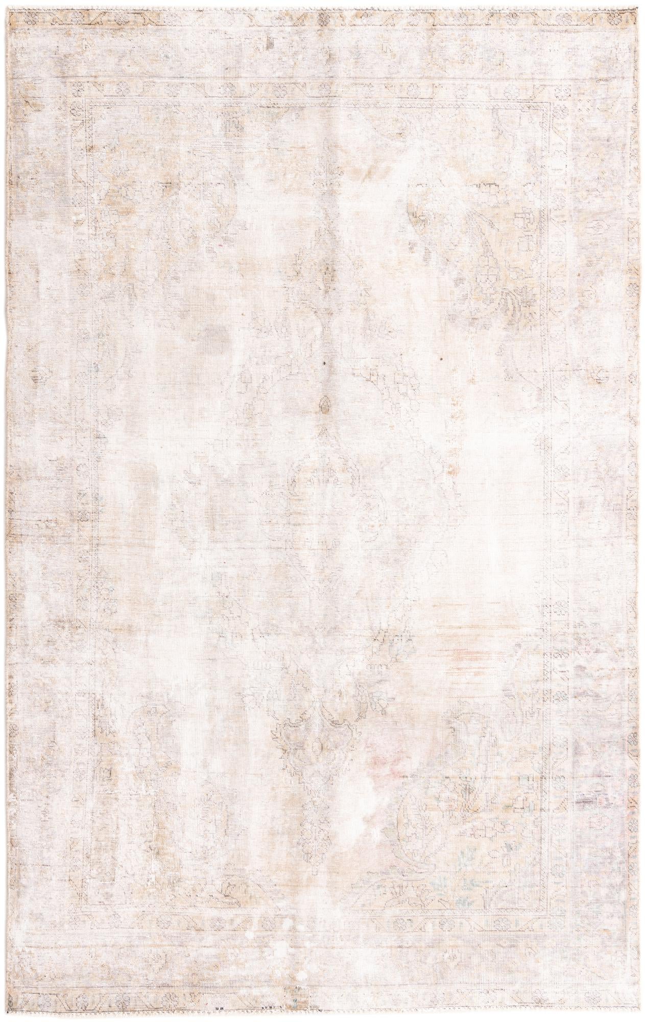 6' x 9' 6 Hand Knotted Ultra Vintage Persian Wool Rug