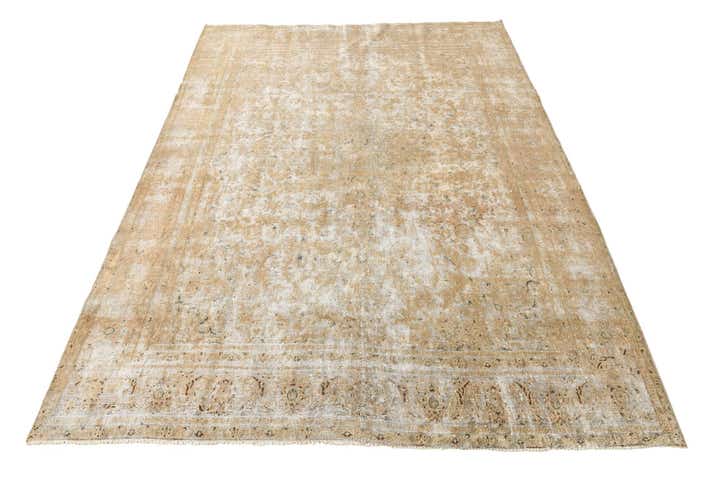 9' 1 x 13' Hand Knotted Ultra Vintage Persian Wool Rug