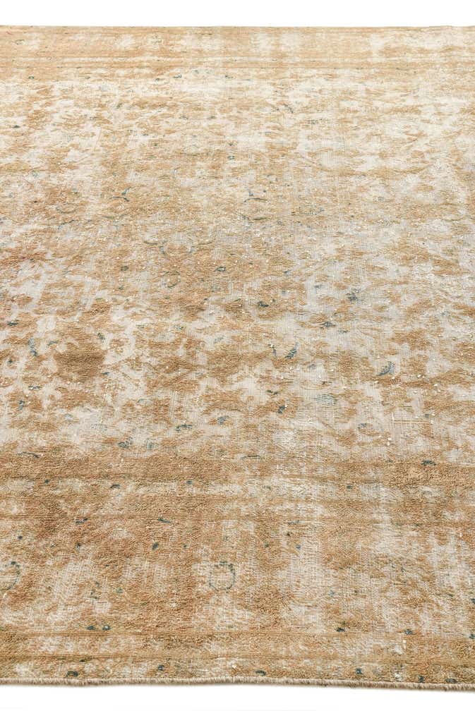 9' 1 x 13' Hand Knotted Ultra Vintage Persian Wool Rug