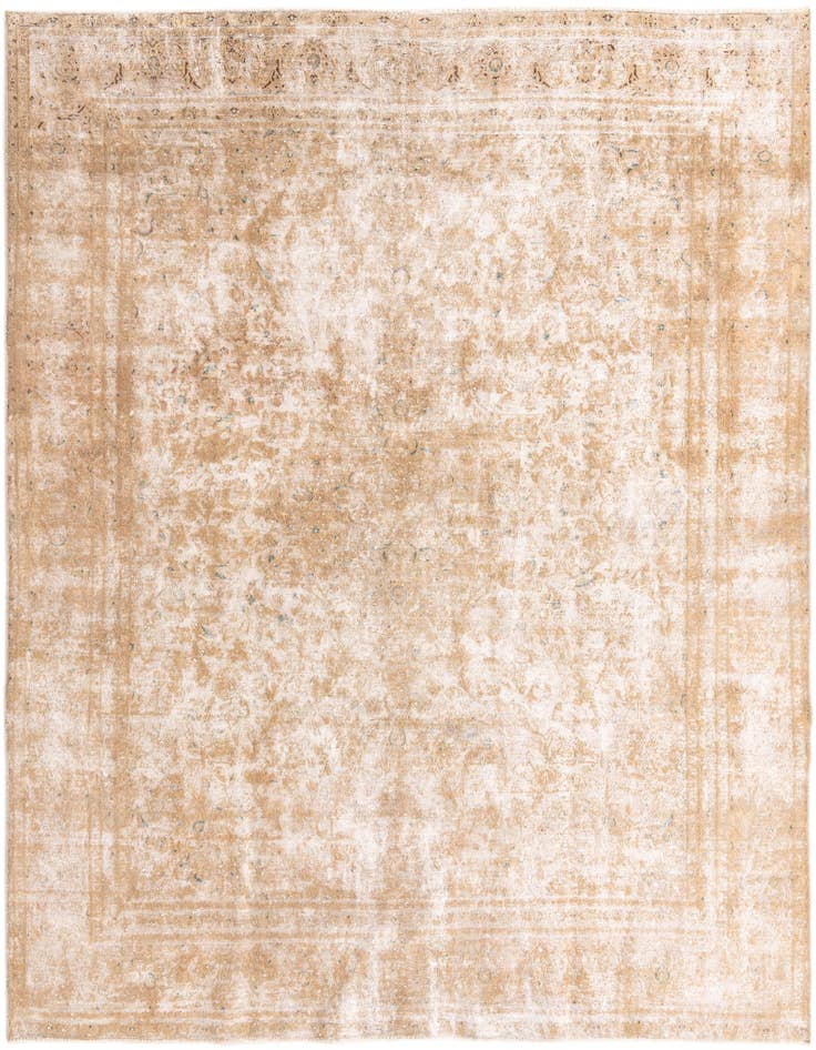 Detail image of 9' 1 x 13' Hand Knotted Ultra Vintage Persian Wool Rug