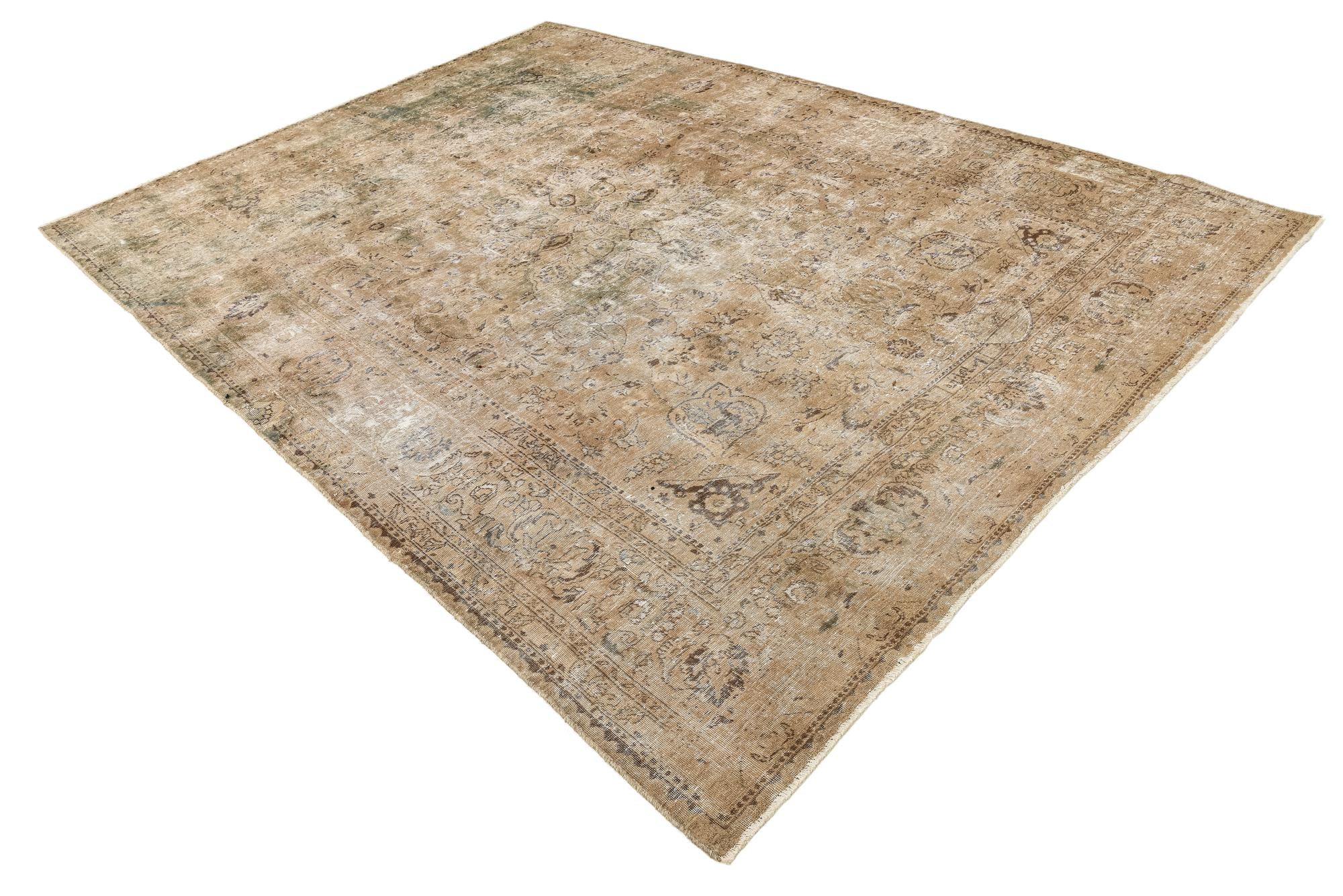 8' 1 x 11' 4 Hand Knotted Ultra Vintage Persian Wool Rug