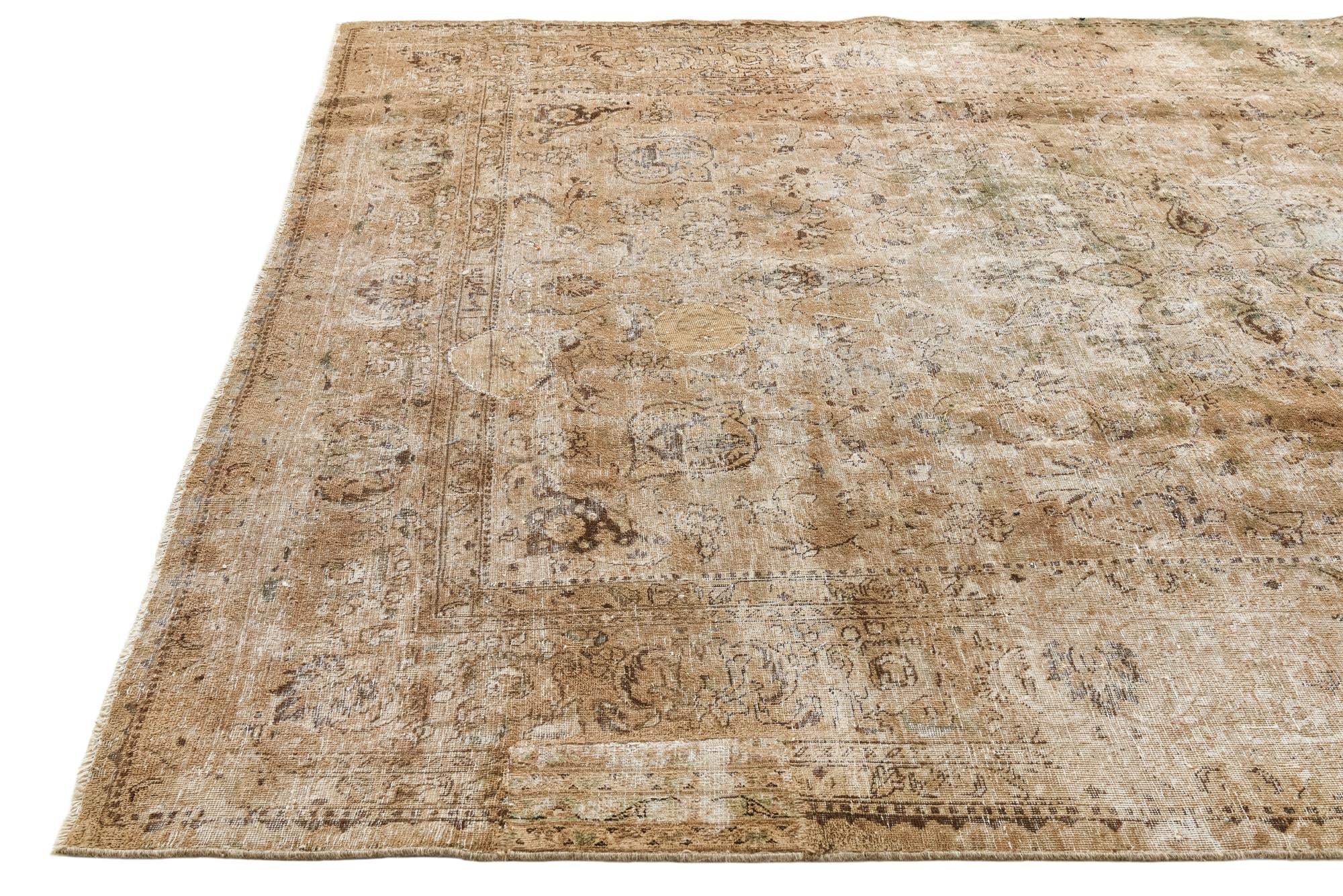 8' 1 x 11' 4 Hand Knotted Ultra Vintage Persian Wool Rug