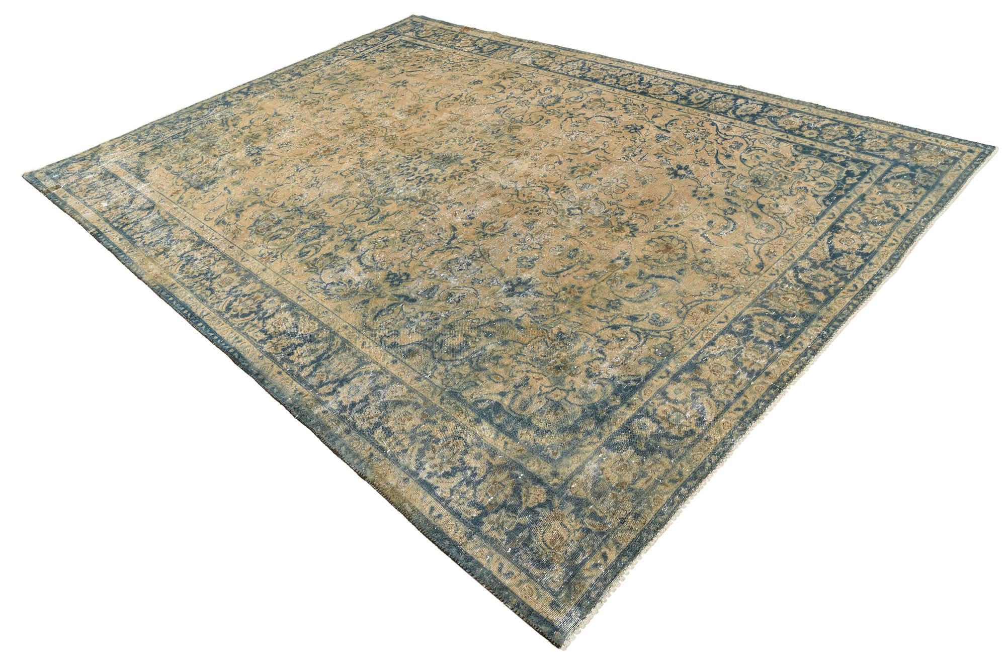8' 6 x 11' 9 Hand Knotted Ultra Vintage Persian Wool Rug