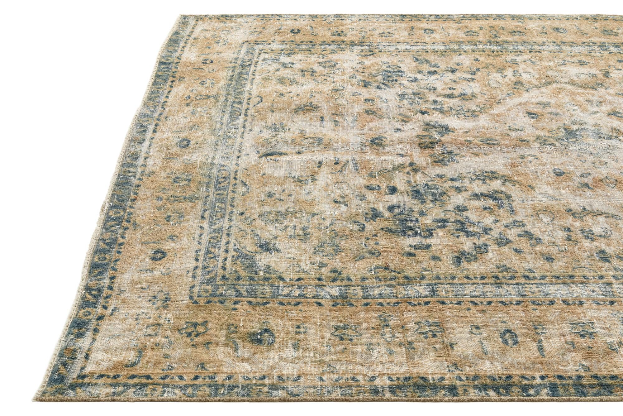 6' x 9' 3 Hand Knotted Ultra Vintage Persian Wool Rug