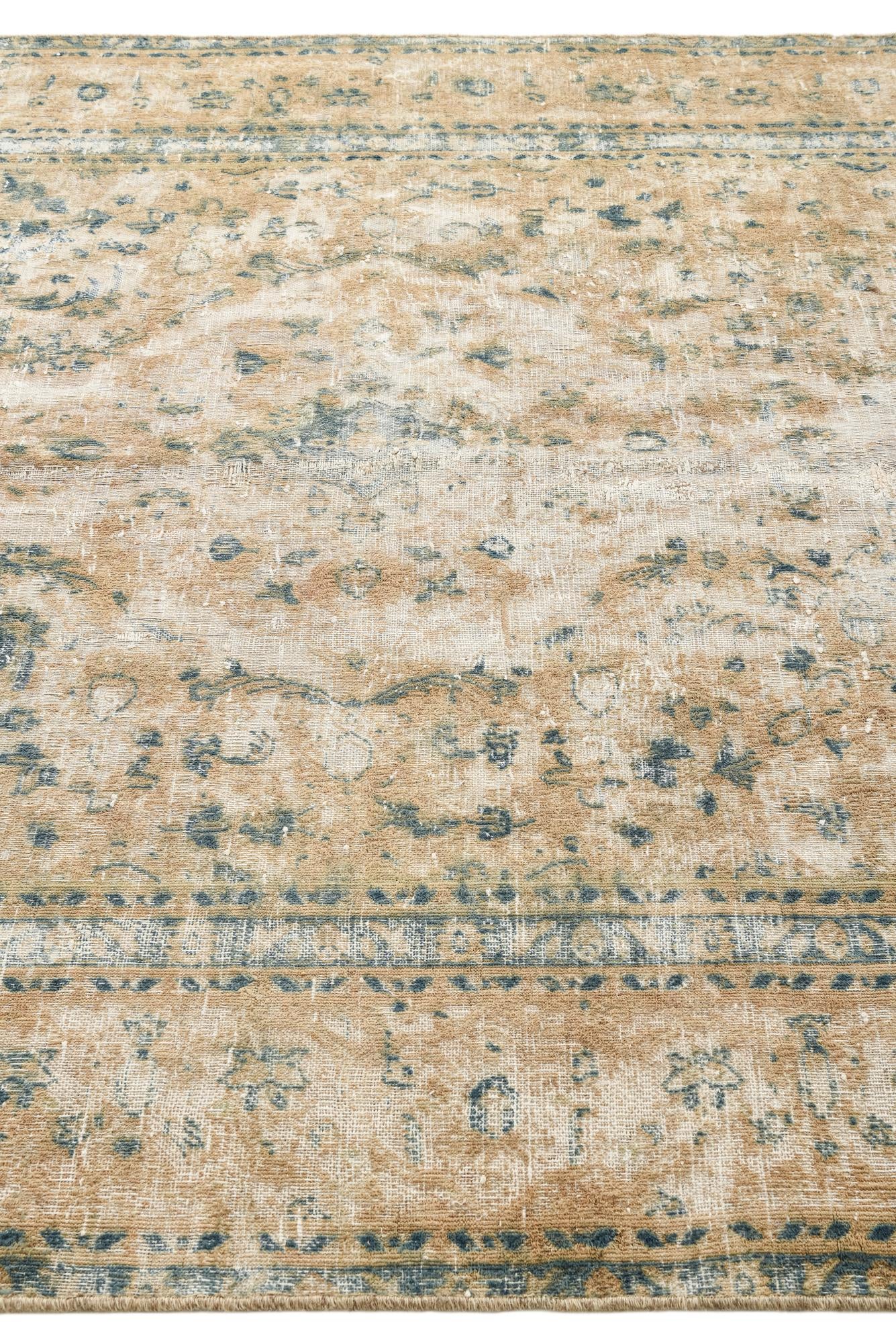 6' x 9' 3 Hand Knotted Ultra Vintage Persian Wool Rug
