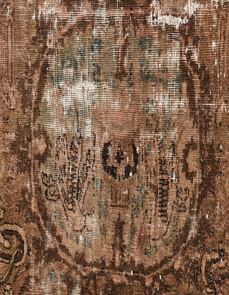 Detail image of 9' 4 x 12'  Hand Knotted Ultra Vintage Persian Wool Rug