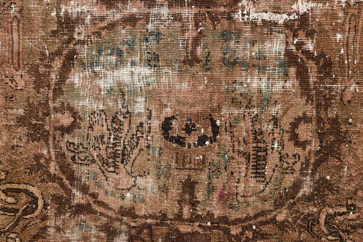 9' 4 x 12' Hand Knotted Ultra Vintage Persian Wool Rug