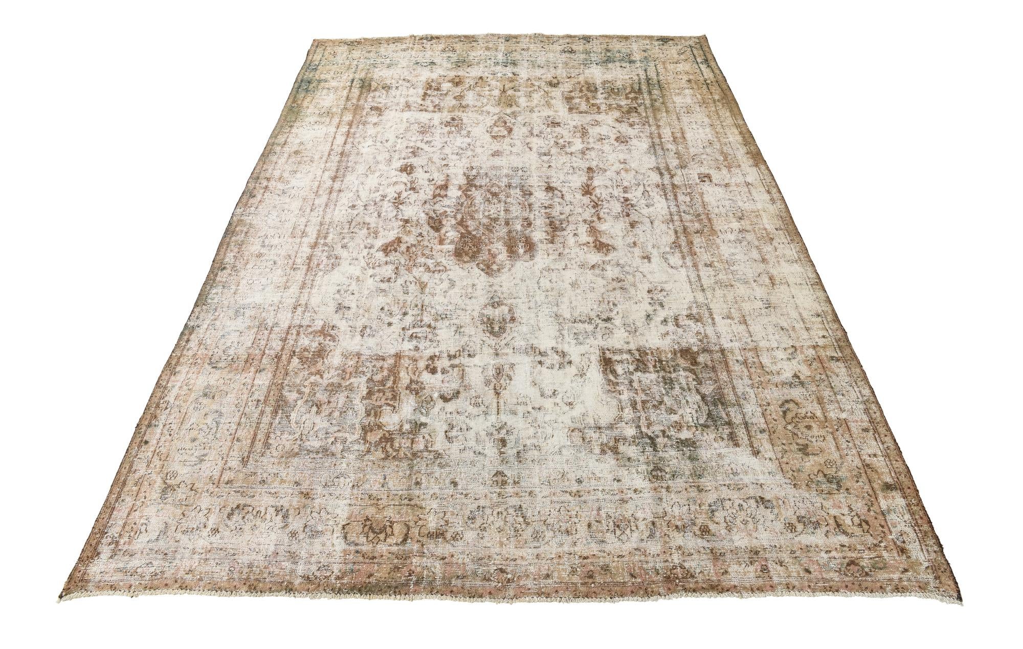 9' 9 x 13' 3 Hand Knotted Ultra Vintage Persian Wool Rug