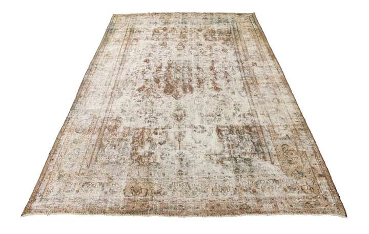 9' 9 x 13' 3 Hand Knotted Ultra Vintage Persian Wool Rug