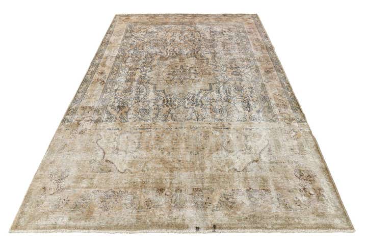 6' 7 x 9' 10 Hand Knotted Ultra Vintage Persian Wool Rug