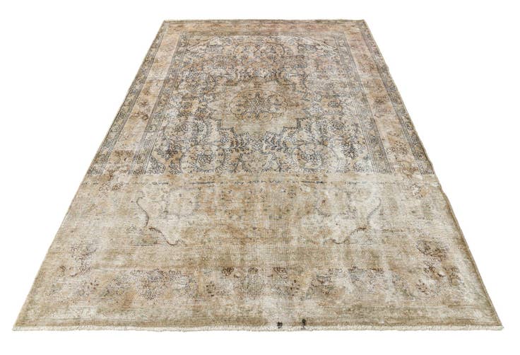 Detail image of 6' 7 x 9' 10 Hand Knotted Ultra Vintage Persian Wool Rug