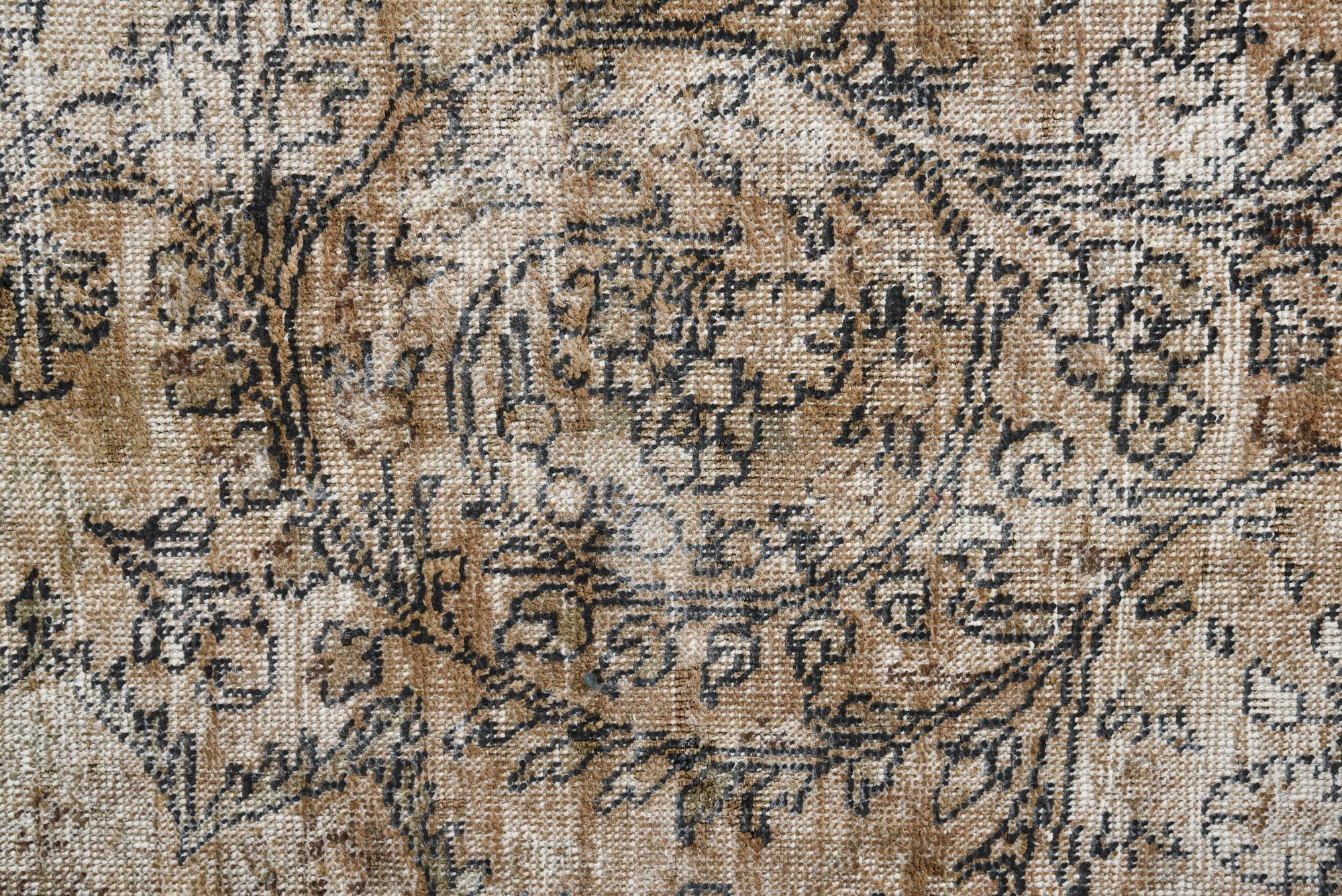 6' 7 x 9' 10 Hand Knotted Ultra Vintage Persian Wool Rug