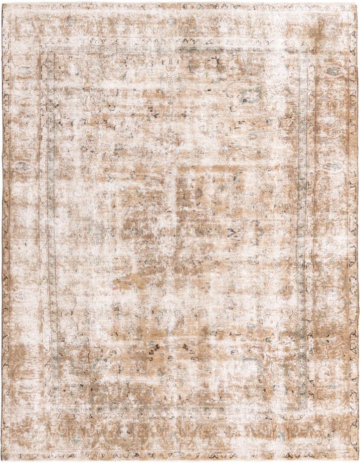  7' 5 x 11' 4  Hand Knotted Ultra Vintage Persian W...