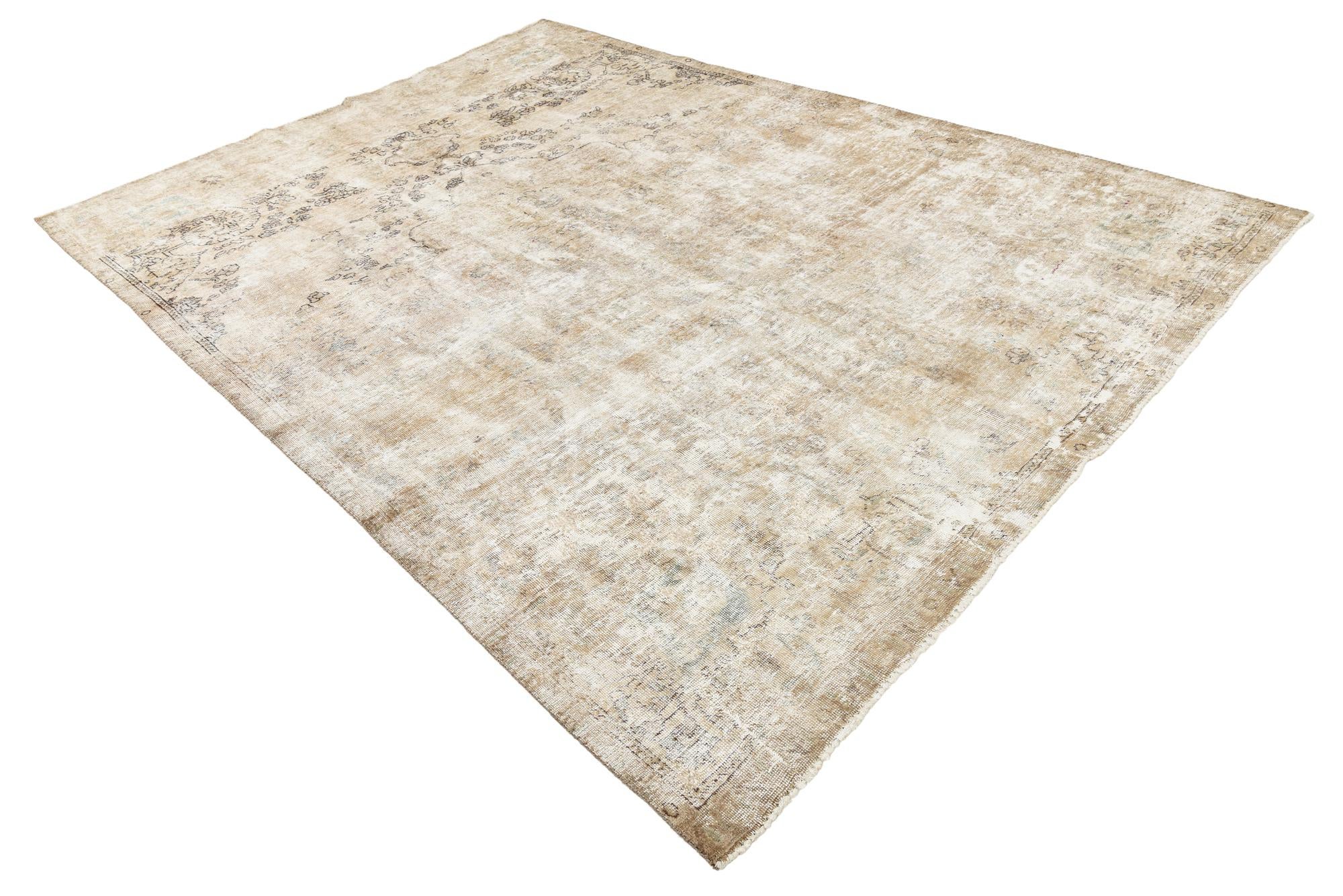 7' 3 x 10' 2 Hand Knotted Ultra Vintage Persian Wool Rug