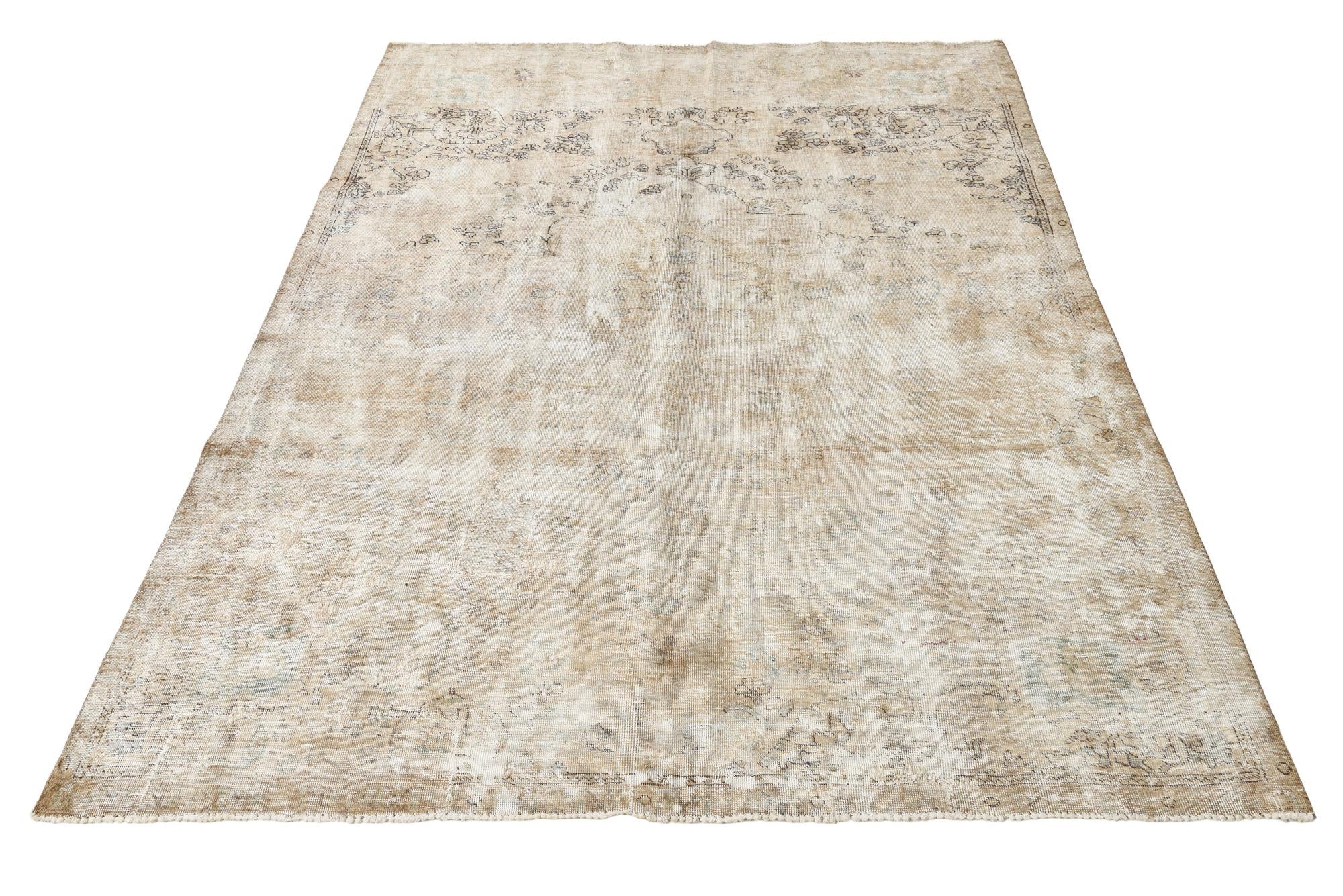 7' 3 x 10' 2 Hand Knotted Ultra Vintage Persian Wool Rug