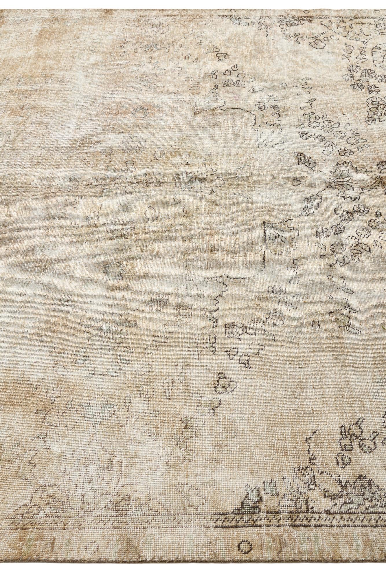 7' 3 x 10' 2 Hand Knotted Ultra Vintage Persian Wool Rug