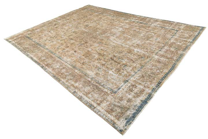 9' 4 x 13' Hand Knotted Ultra Vintage Persian Wool Rug
