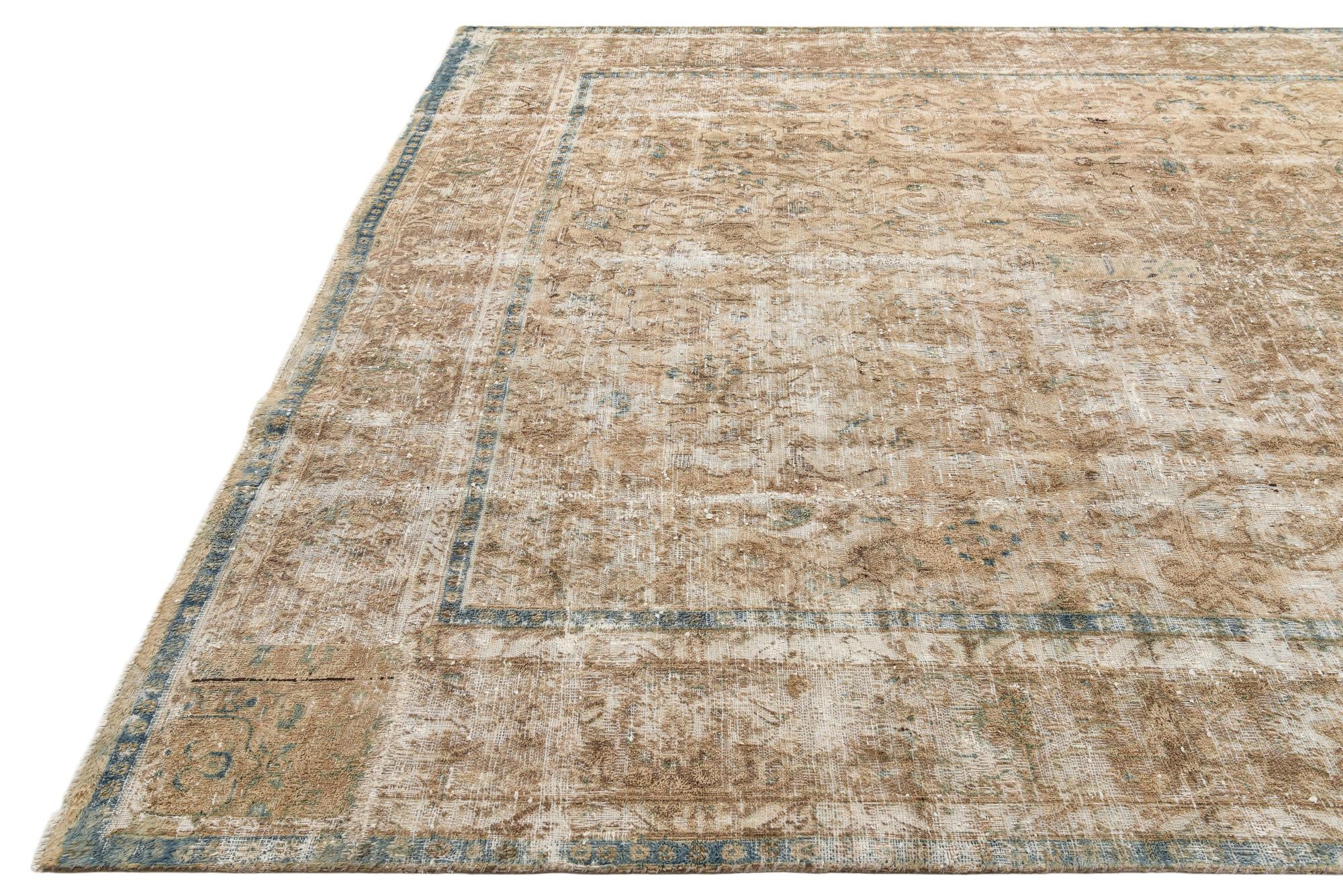 9' 4 x 13' Hand Knotted Ultra Vintage Persian Wool Rug
