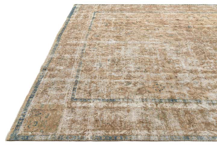 9' 4 x 13' Hand Knotted Ultra Vintage Persian Wool Rug