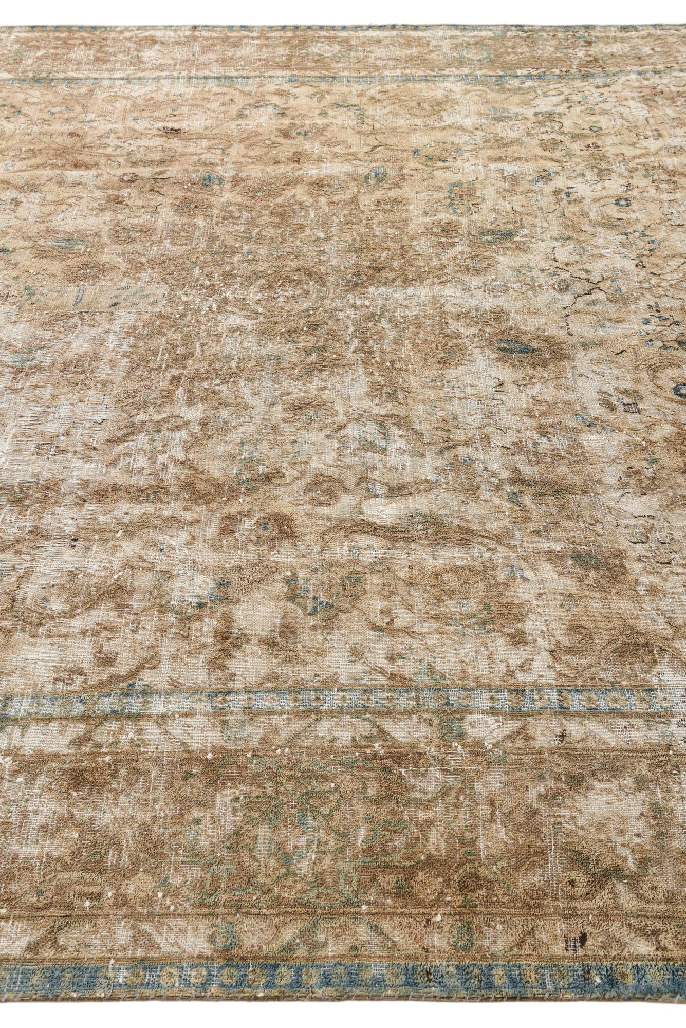 9' 4 x 13' Hand Knotted Ultra Vintage Persian Wool Rug
