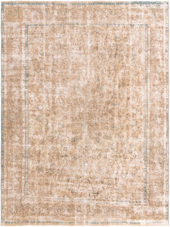 Detail image of 285cm x 395cm Hand Knotted Ultra Vintage Persian Wool Rug
