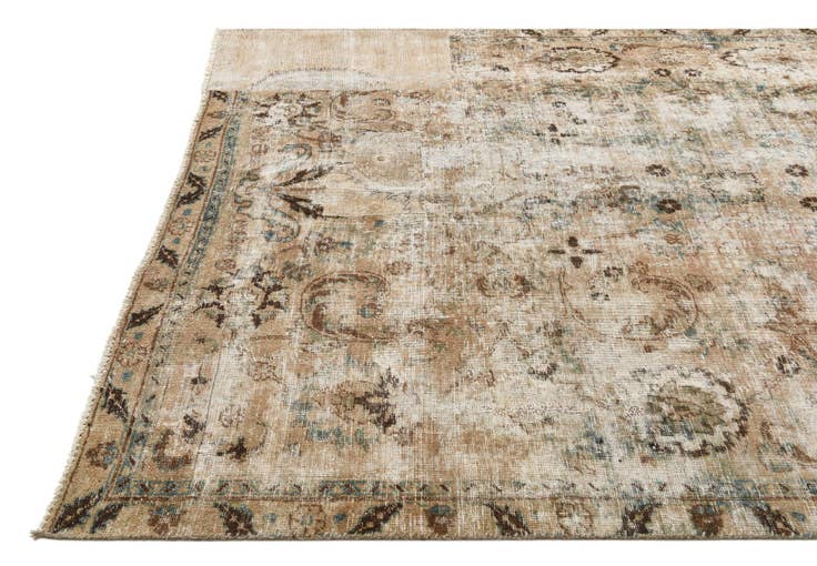 Detail image of 6' 3 x 9' 3 Hand Knotted Ultra Vintage Persian Wool Rug