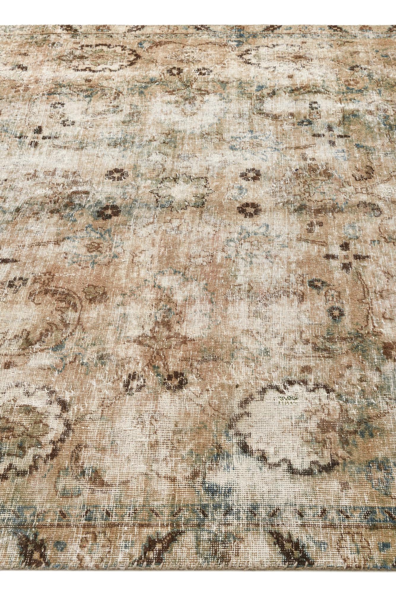 6' 3 x 9' 3 Hand Knotted Ultra Vintage Persian Wool Rug