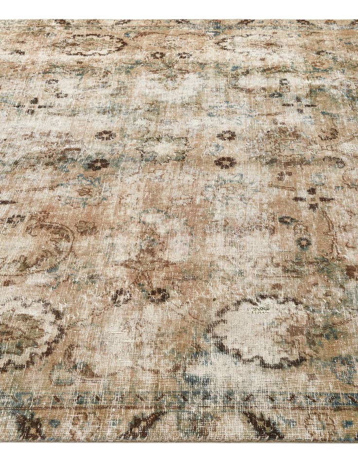 Detail image of 6' 3 x 9' 3  Hand Knotted Ultra Vintage Persian Wool Rug