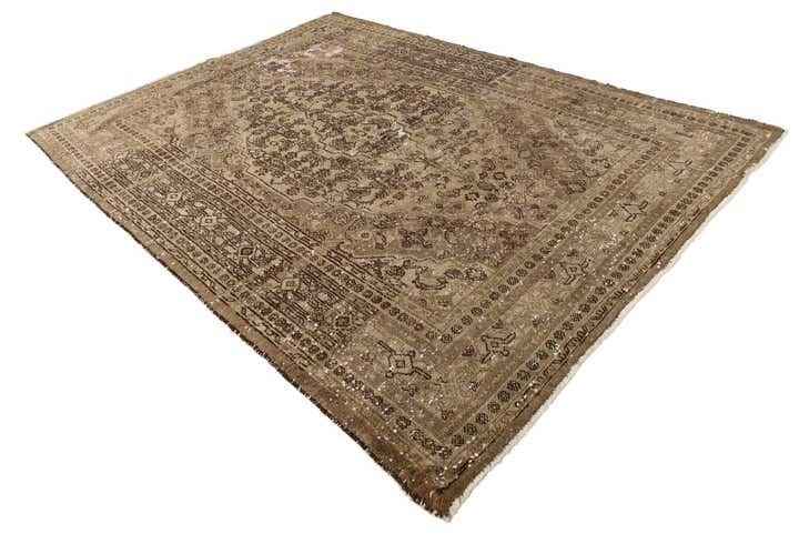 7' 3 x 9' 3 Hand Knotted Ultra Vintage Persian Wool Rug