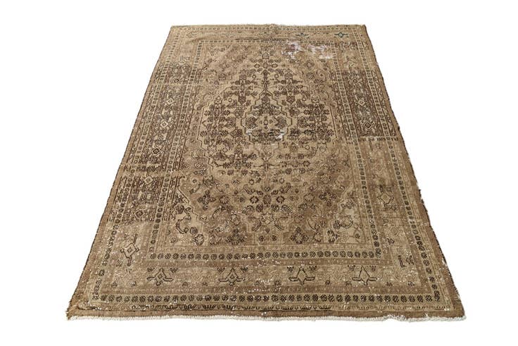Detail image of 7' 3 x 9' 3 Hand Knotted Ultra Vintage Persian Wool Rug