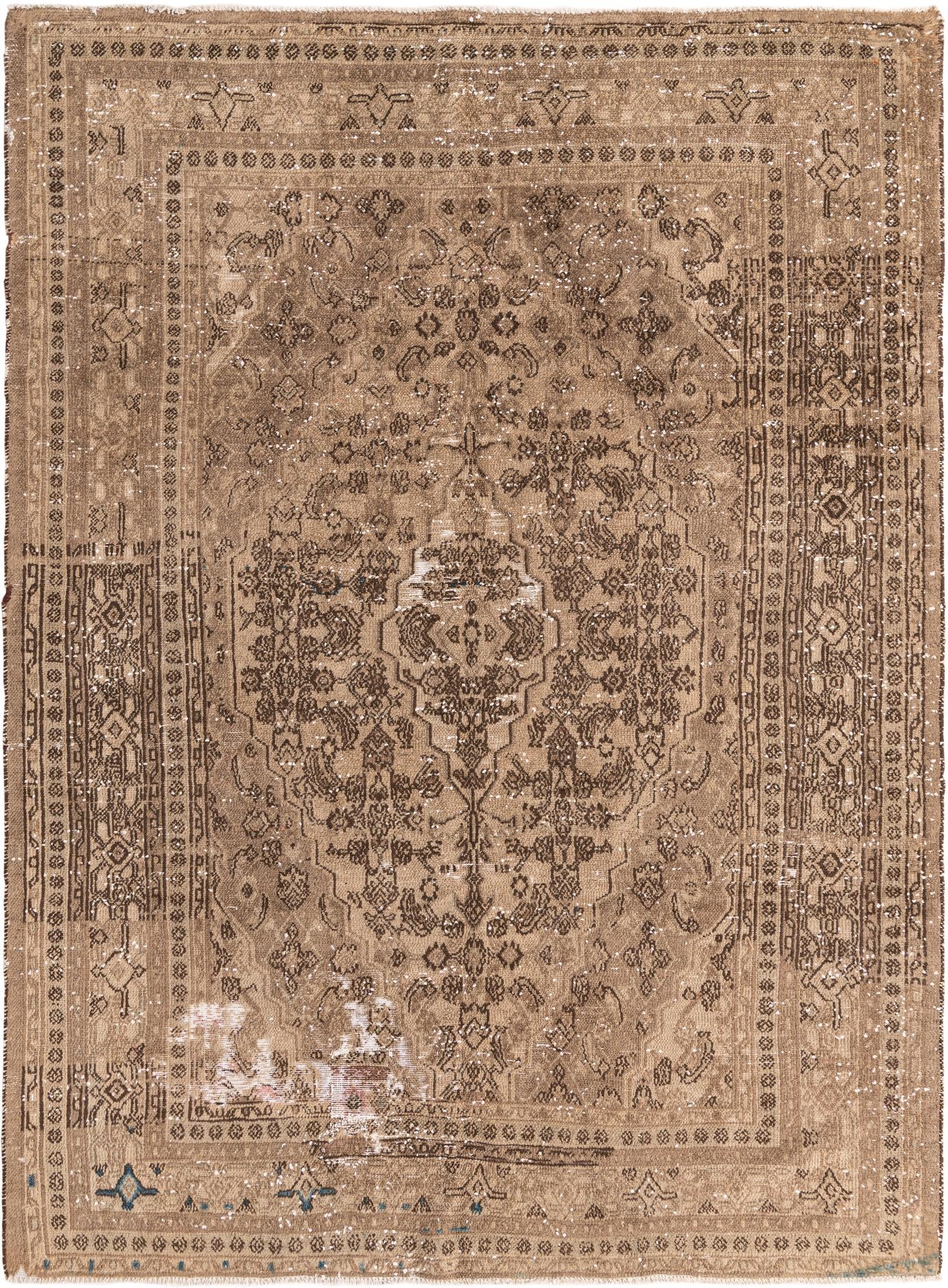 7' 3 x 9' 3 Hand Knotted Ultra Vintage Persian Wool Rug