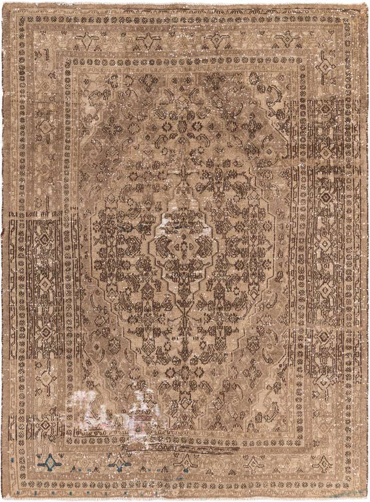 7' 3 x 9' 3 Hand Knotted Ultra Vintage Persian Wool Rug