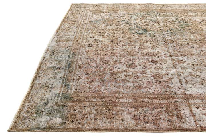 8' 9 x 12' 2 Hand Knotted Ultra Vintage Persian Wool Rug