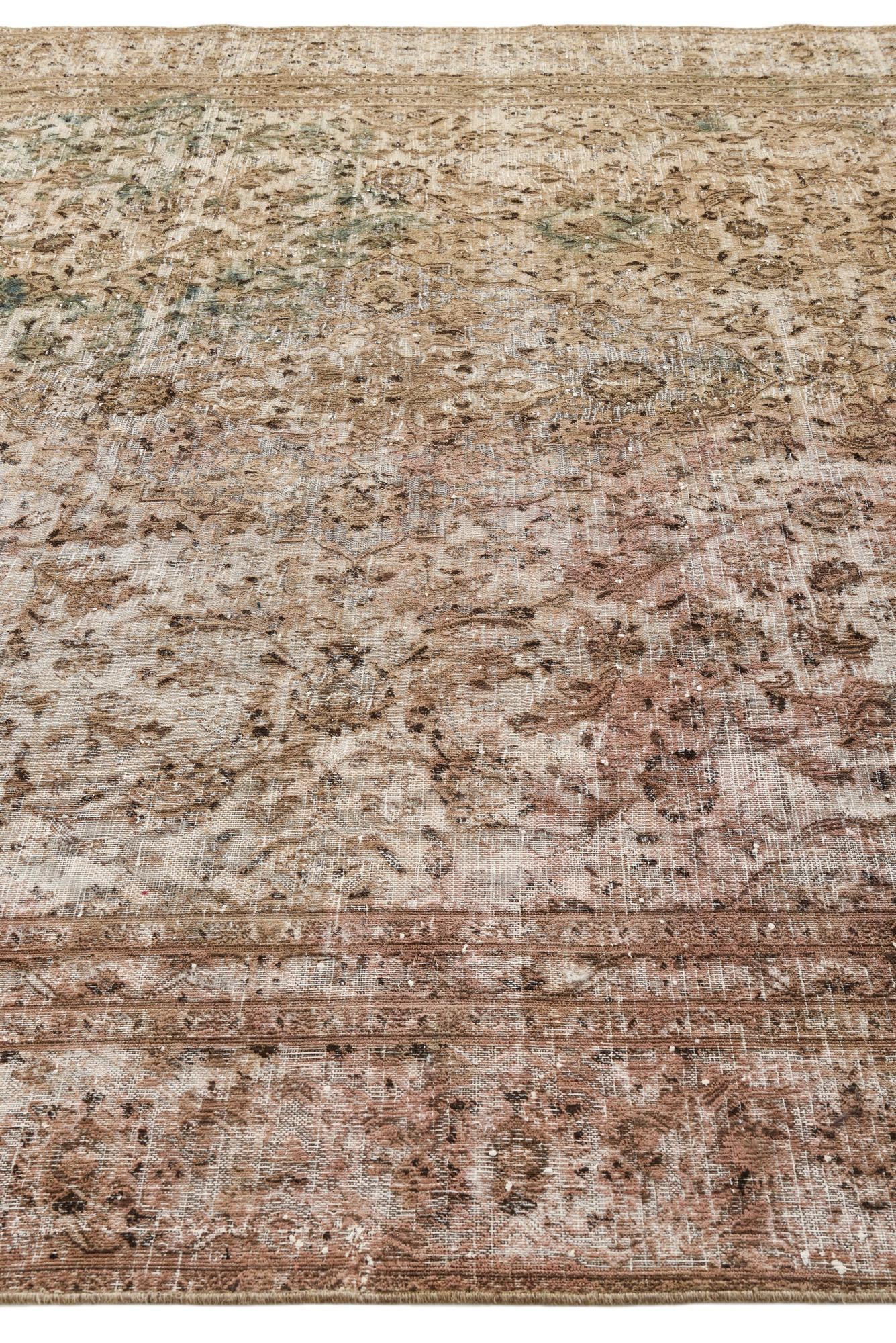 8' 9 x 12' 2 Hand Knotted Ultra Vintage Persian Wool Rug