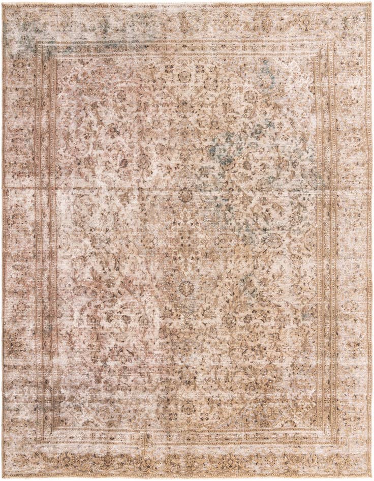 Detail image of 8' 9 x 12' 2 Hand Knotted Ultra Vintage Persian Wool Rug
