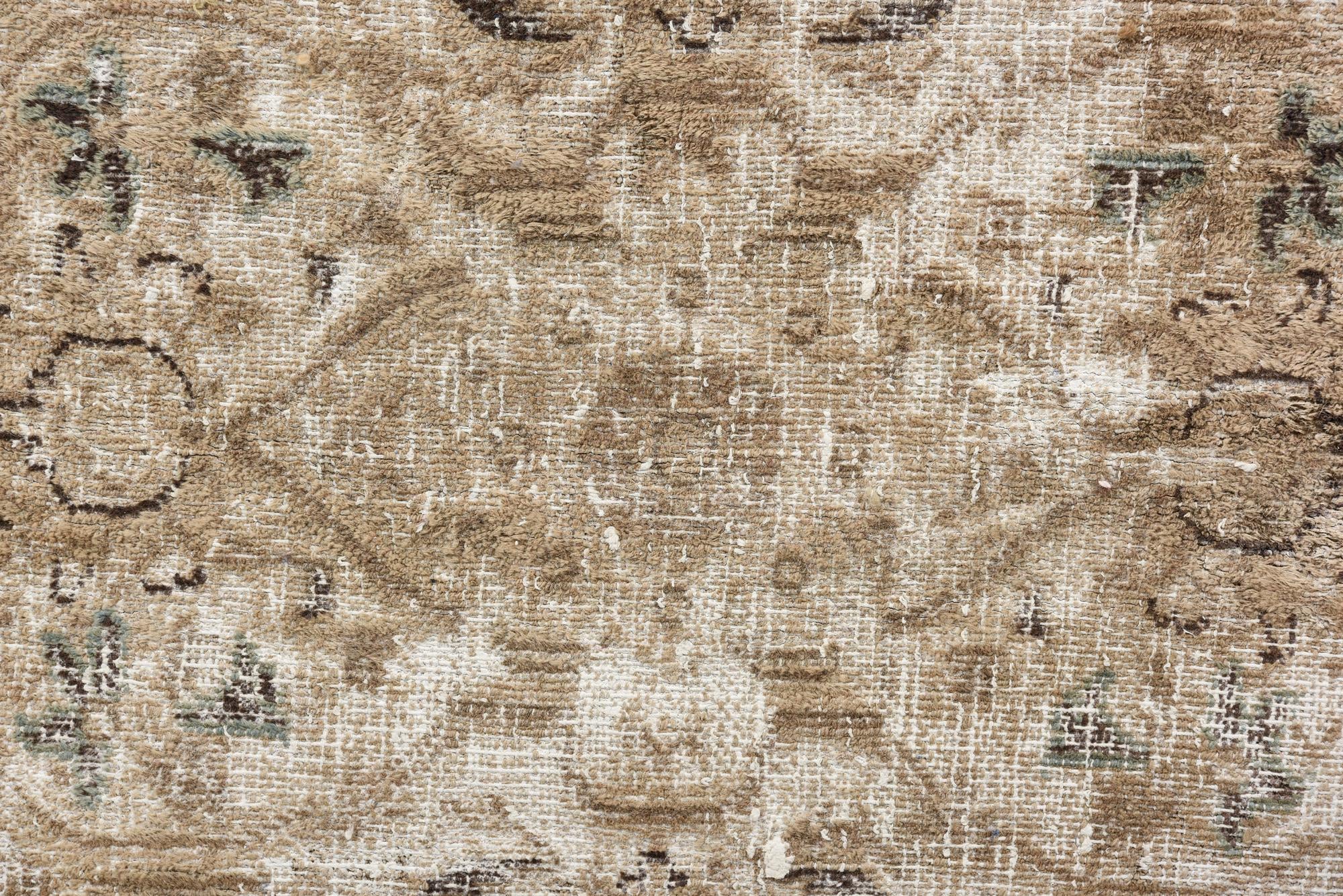 9' 5 x 12' 7 Hand Knotted Ultra Vintage Persian Wool Rug