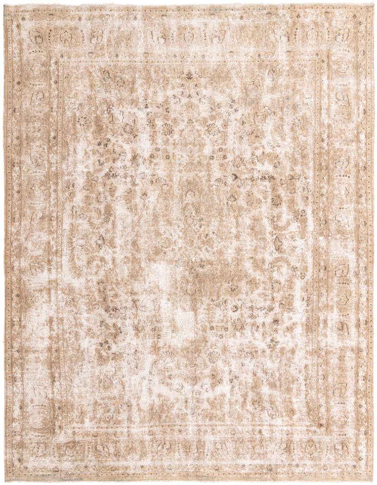 Detail image of 9' 5 x 12' 7 Hand Knotted Ultra Vintage Persian Wool Rug