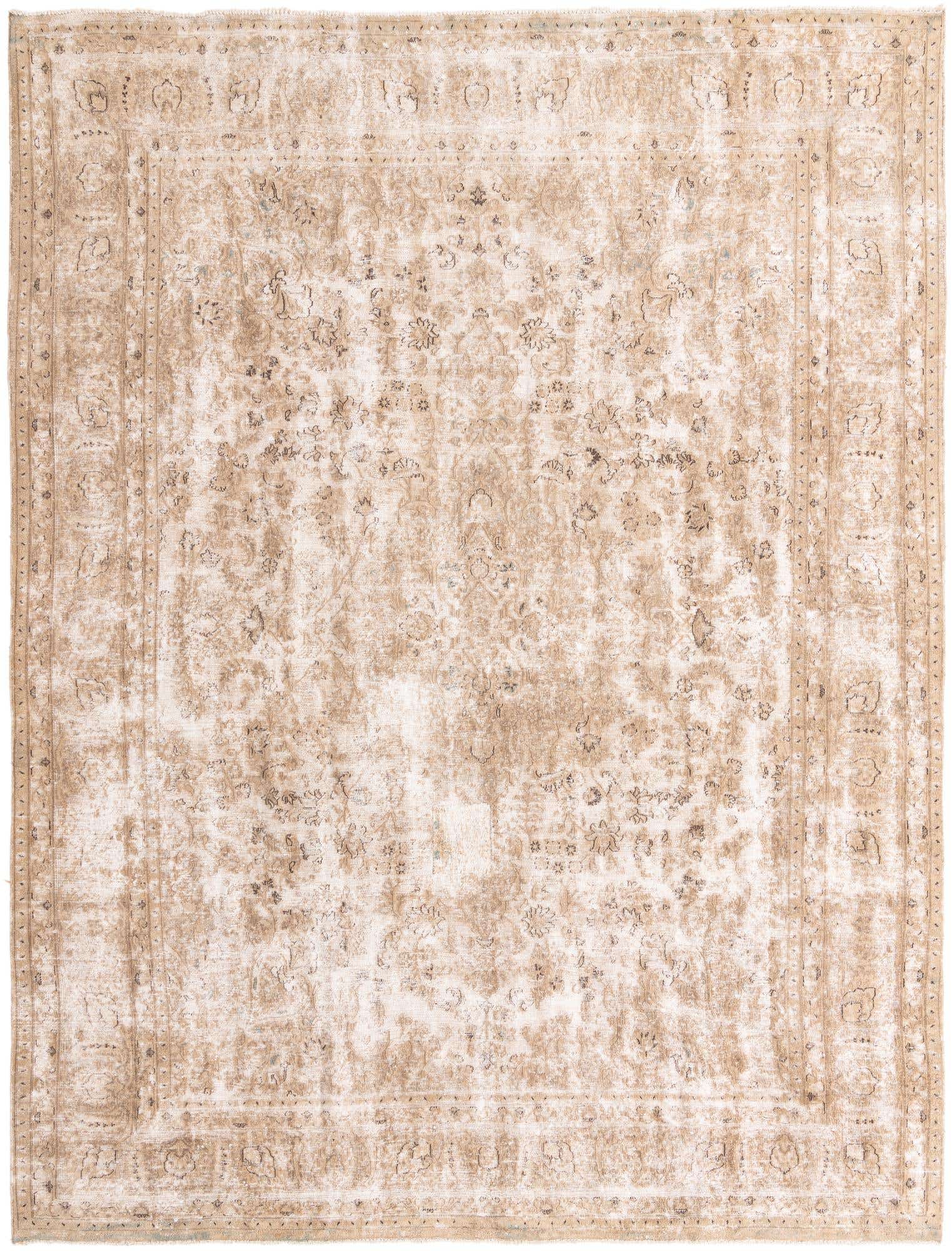 9' 5 x 12' 7 Hand Knotted Ultra Vintage Persian Wool Rug