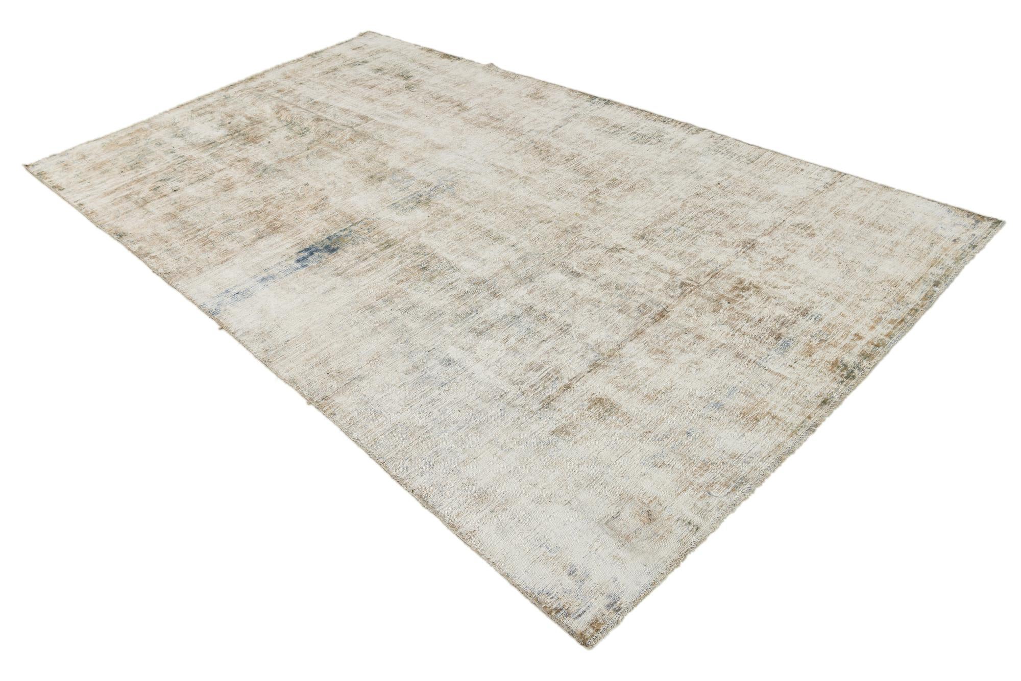 6' 4 x 11' 1 Hand Knotted Ultra Vintage Persian Wool Rug