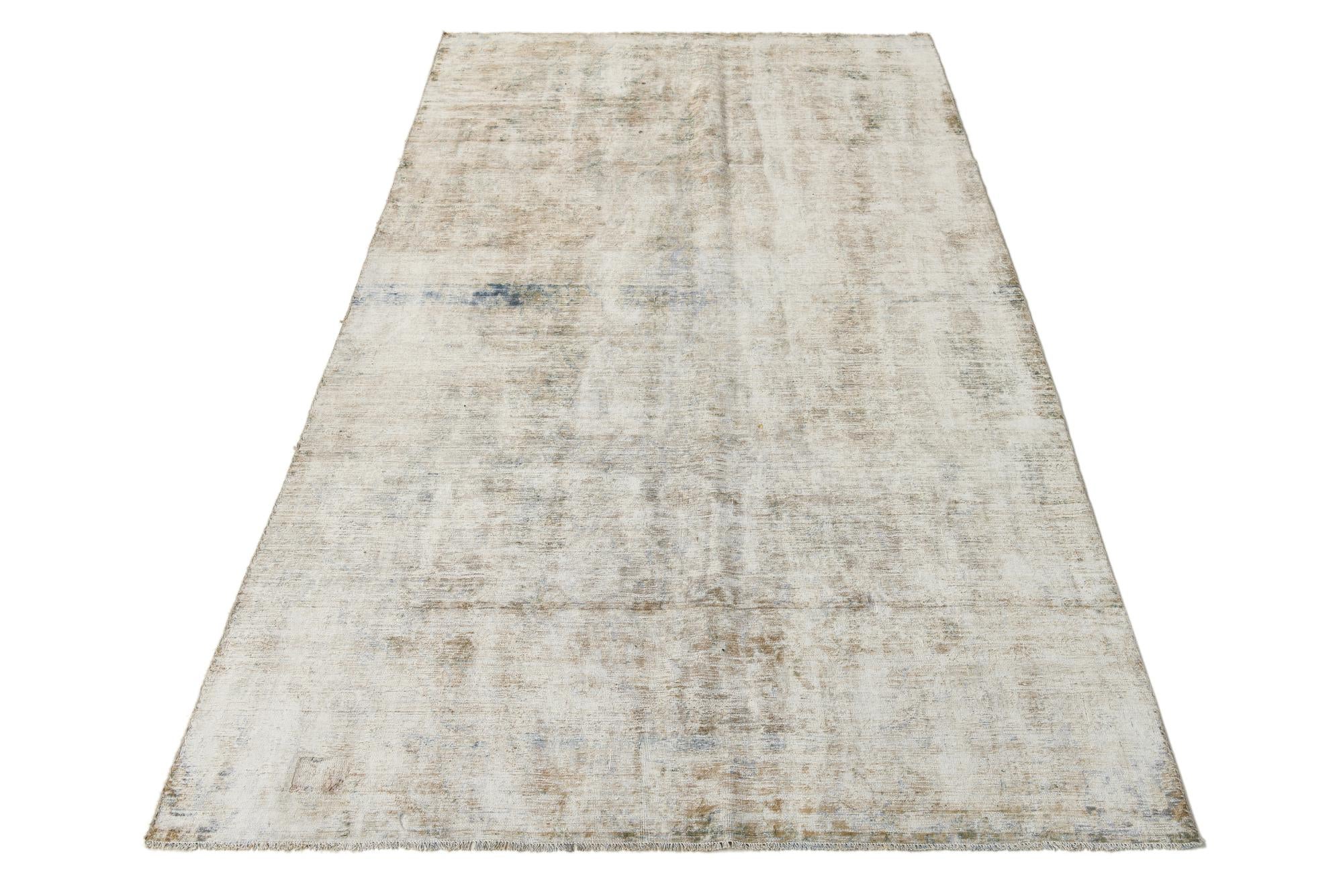 6' 4 x 11' 1 Hand Knotted Ultra Vintage Persian Wool Rug
