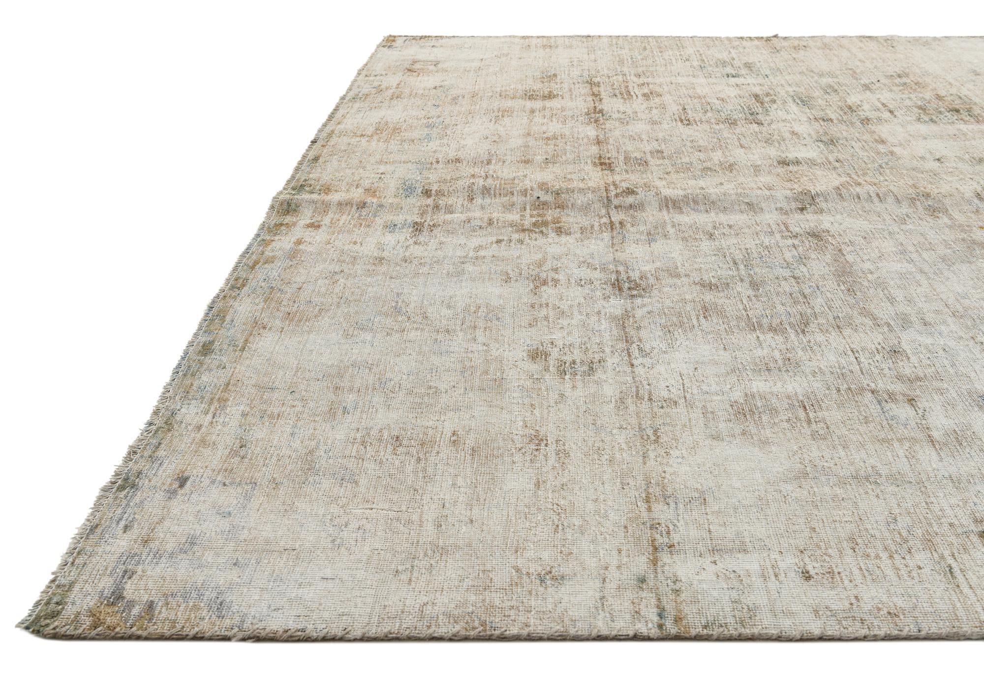 6' 4 x 11' 1 Hand Knotted Ultra Vintage Persian Wool Rug