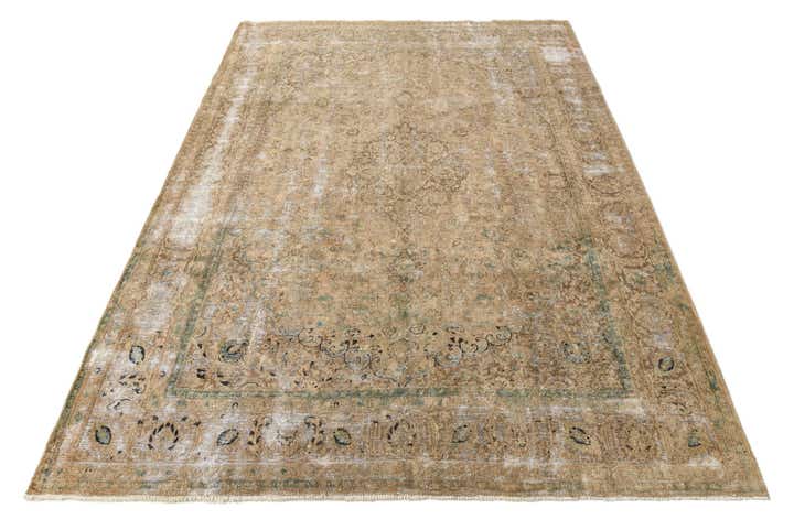 9' 6 x 13' 4 Hand Knotted Ultra Vintage Persian Wool Rug