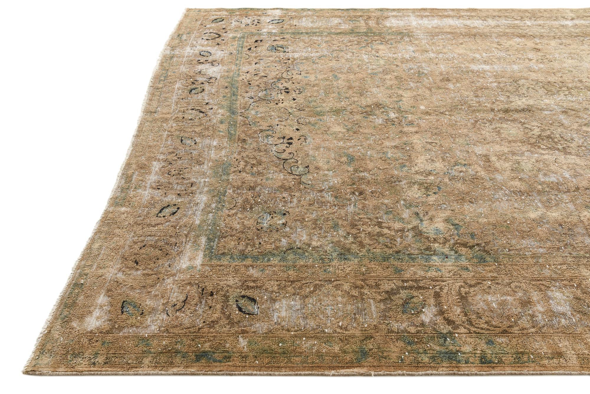 9' 6 x 13' 4 Hand Knotted Ultra Vintage Persian Wool Rug
