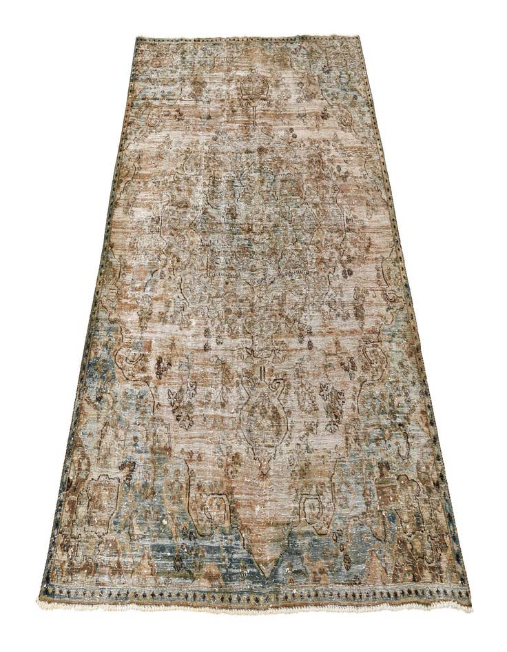 Detail image of 6' 9 x 9' 7  Hand Knotted Ultra Vintage Persian Wool Rug