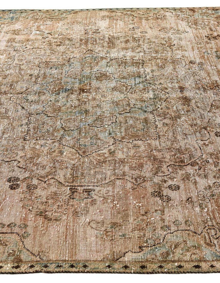 Detail image of 6' 9 x 9' 7  Hand Knotted Ultra Vintage Persian Wool Rug