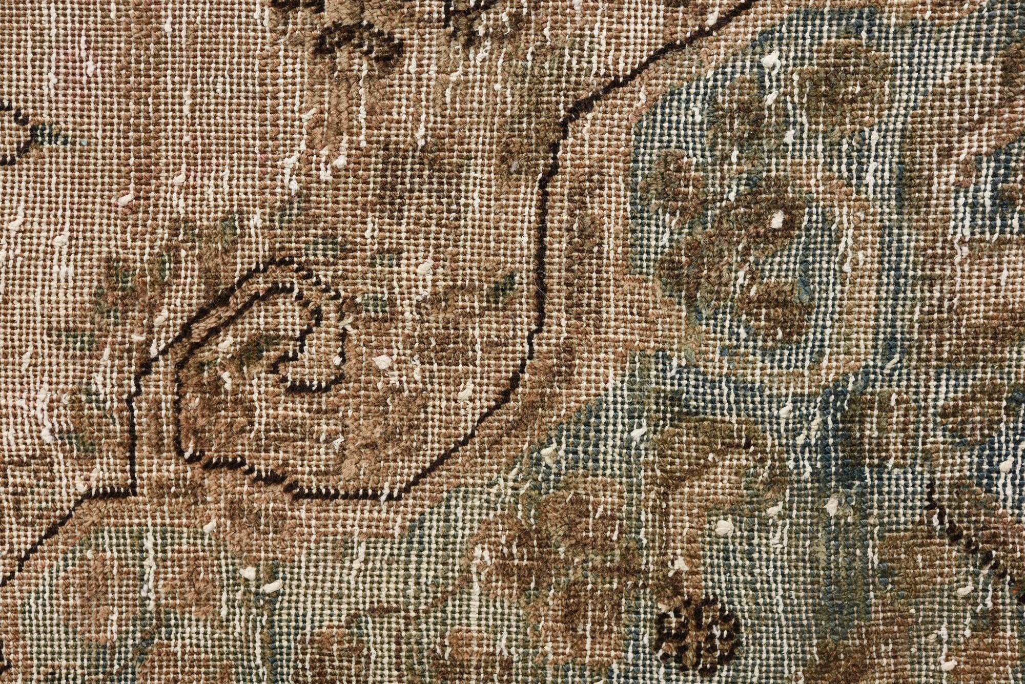 6' 9 x 9' 7 Hand Knotted Ultra Vintage Persian Wool Rug