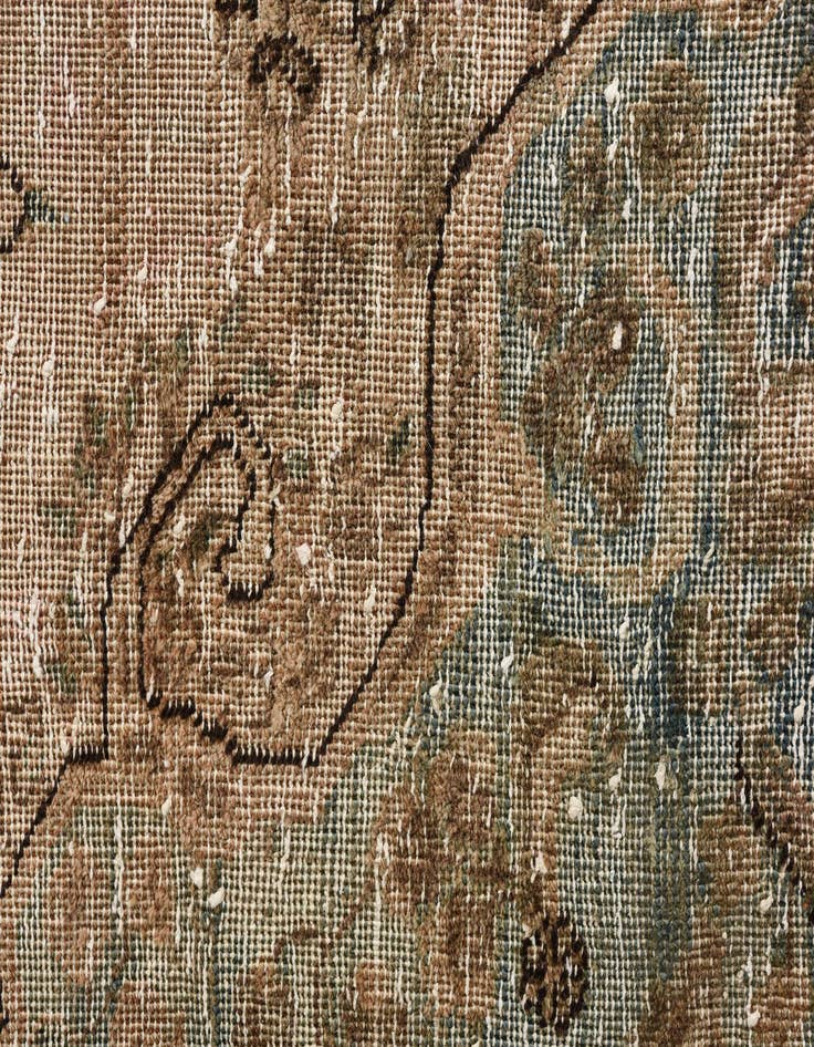 Detail image of 6' 9 x 9' 7  Hand Knotted Ultra Vintage Persian Wool Rug